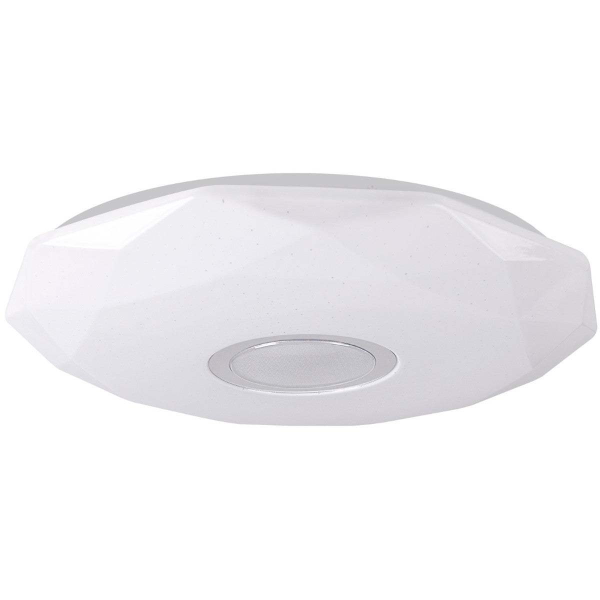 Plafon Diamond okrągły biały chromowany LED 68W 3000K-6500K 7500lm z pilotem wym: 7 x 50 cm IP44 tworzywo sztuczne Polux