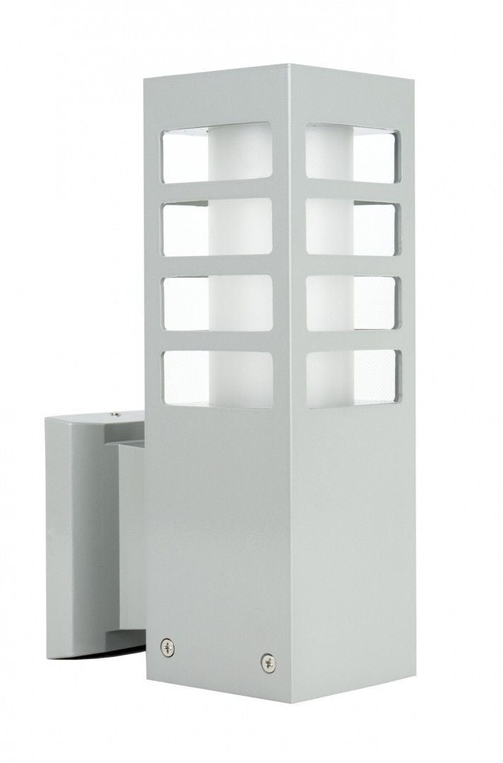 Kinkiet zewnętrzny aluminiowy 1xE27 srebrny IP54 SU-MA RADO RADO III K AL