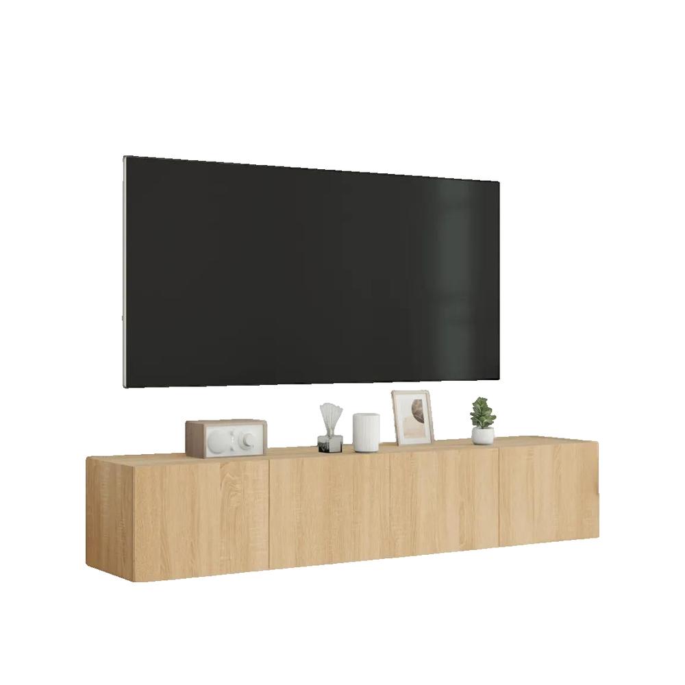 Szafka RTV vidaXL z podświetleniem LED i dwoma schowkami 80x35x31 cm