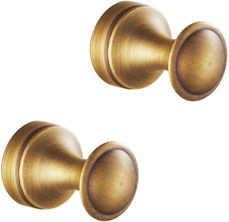 Retro Crochets Ganci en Laiton, Muro Antico Montato in Ottone Bagno Asciugamano Ganci 2Pack Laiton Antique