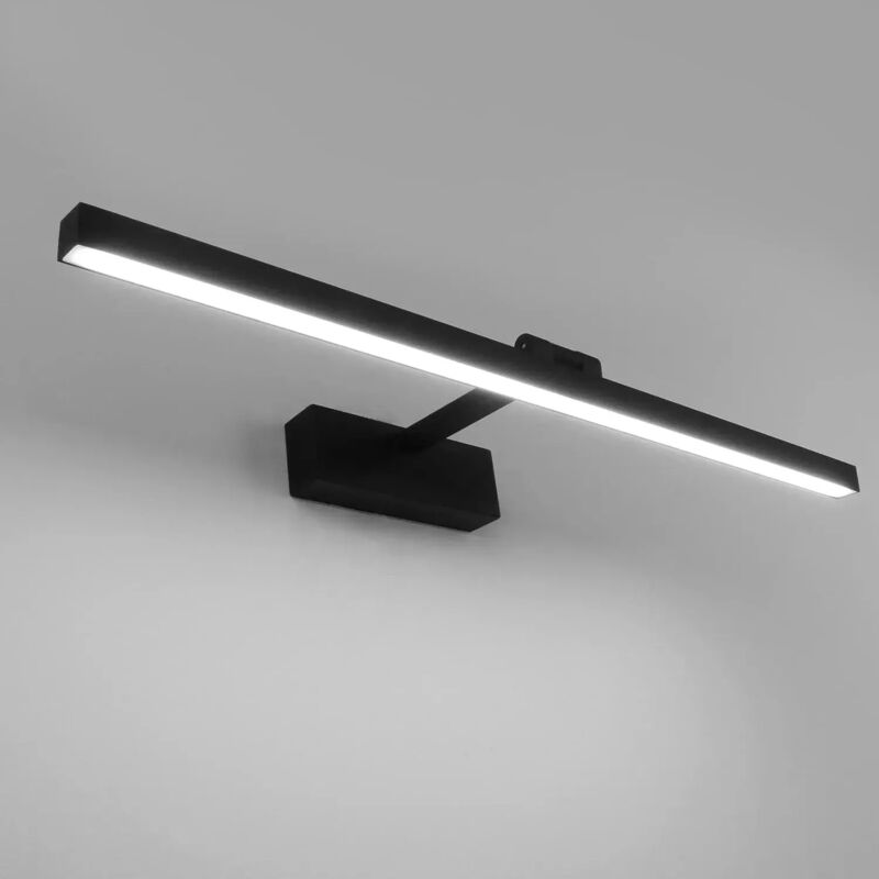 Kinkiet łazienkowy LED 40 cm – wodoodporny – chłodne białe światło – nowoczesny czarny aluminium