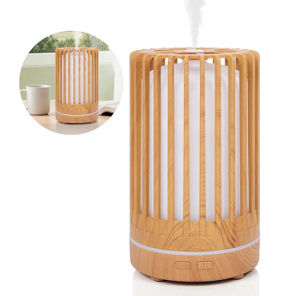 Dyfuzor olejków eterycznych, dyfuzor zapachowy 200 ml, nawilżacz powietrza z 7 kolorami LED, domowy nawilżacz powietrza z automatycznym wyłączaniem