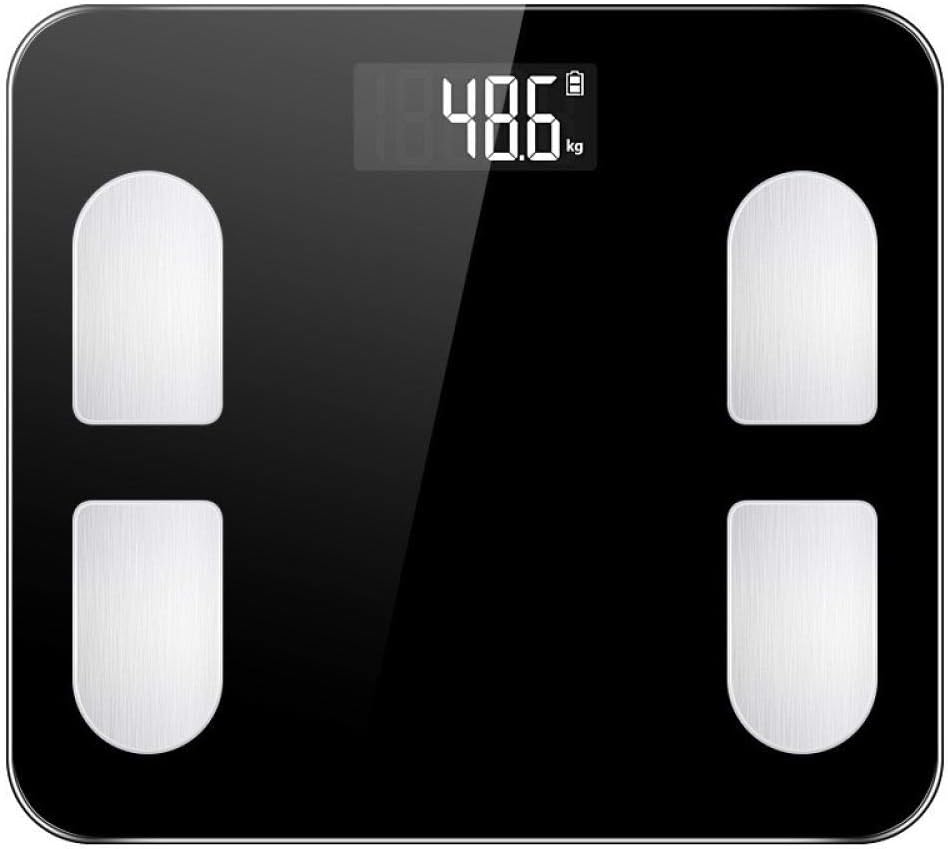 Waga z łącznością Bluetooth, dokładny pomiar masy ciała, tkanki tłuszczowej i masy mięśniowej, wyświetlacz LED, maks. 180 kg.