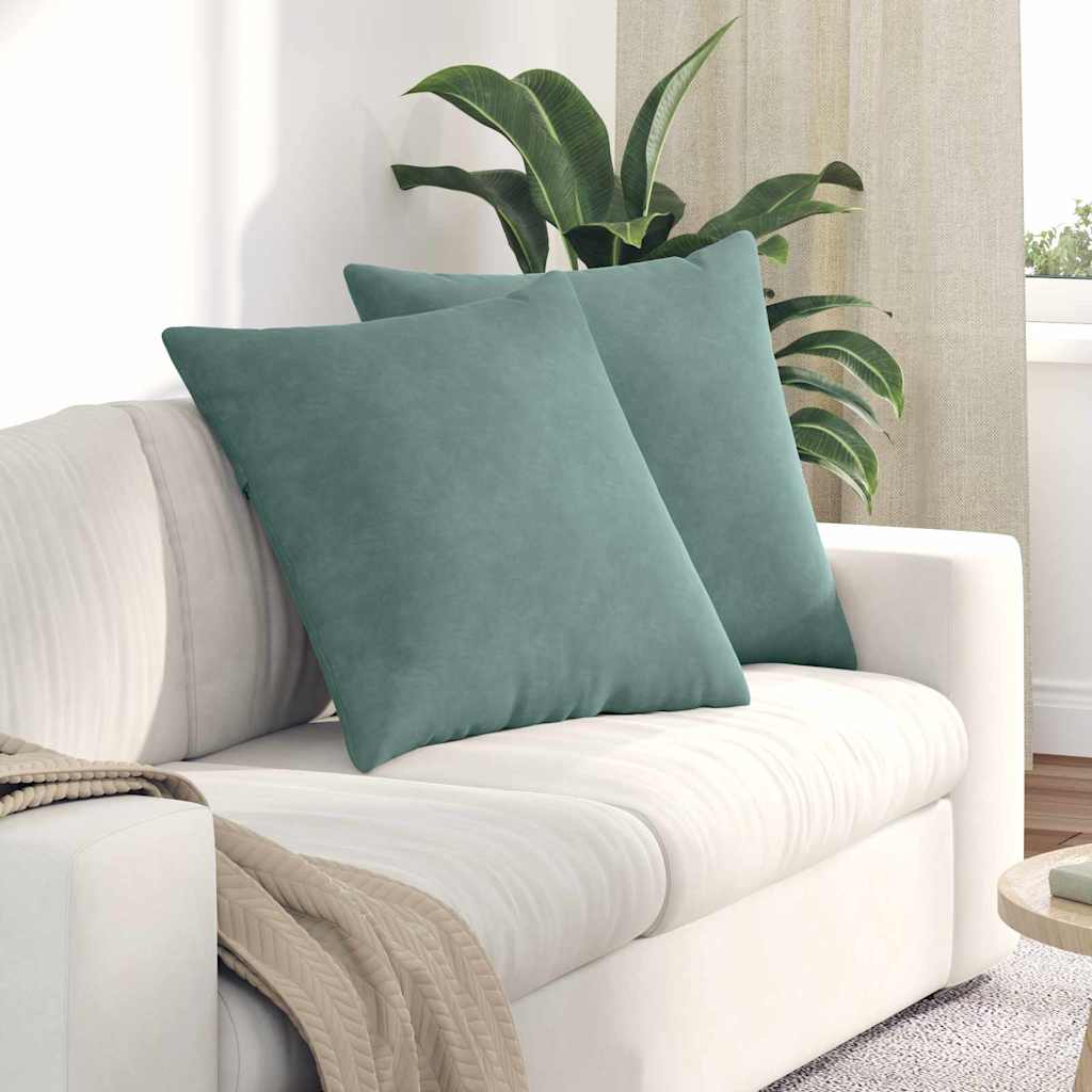 Poduszki na sofę 2 pcs Zielony morski 80 x 80 cm vidaXL