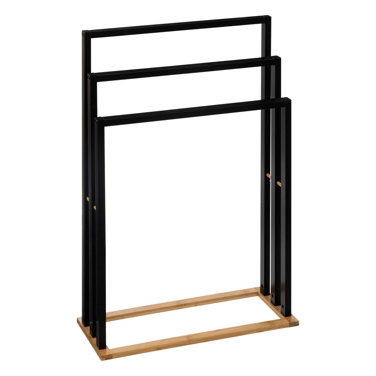 Stojak na ręczniki 5-five-simply-smart NATURÉO MDF i bambus czarny