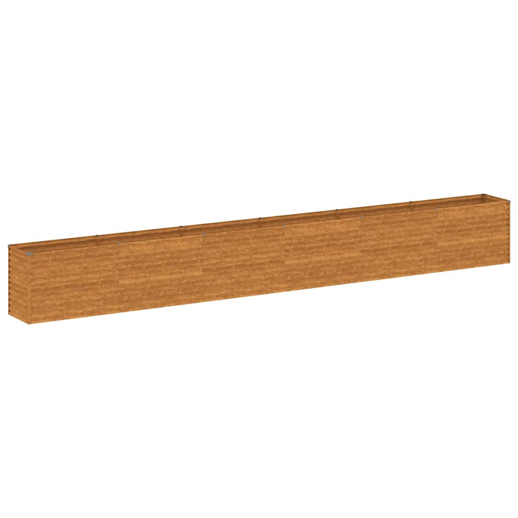 Podwyższona grządka ogrodowa 578x50x69 cm, stal Corten