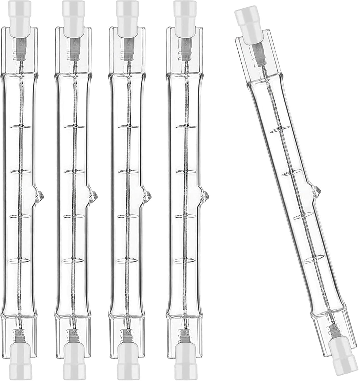 Zestaw 5 żarówek halogenowych R7S 118mm 300W – Ściemnialne – Oświetlenie salonu, placu budowy, krajobrazu
