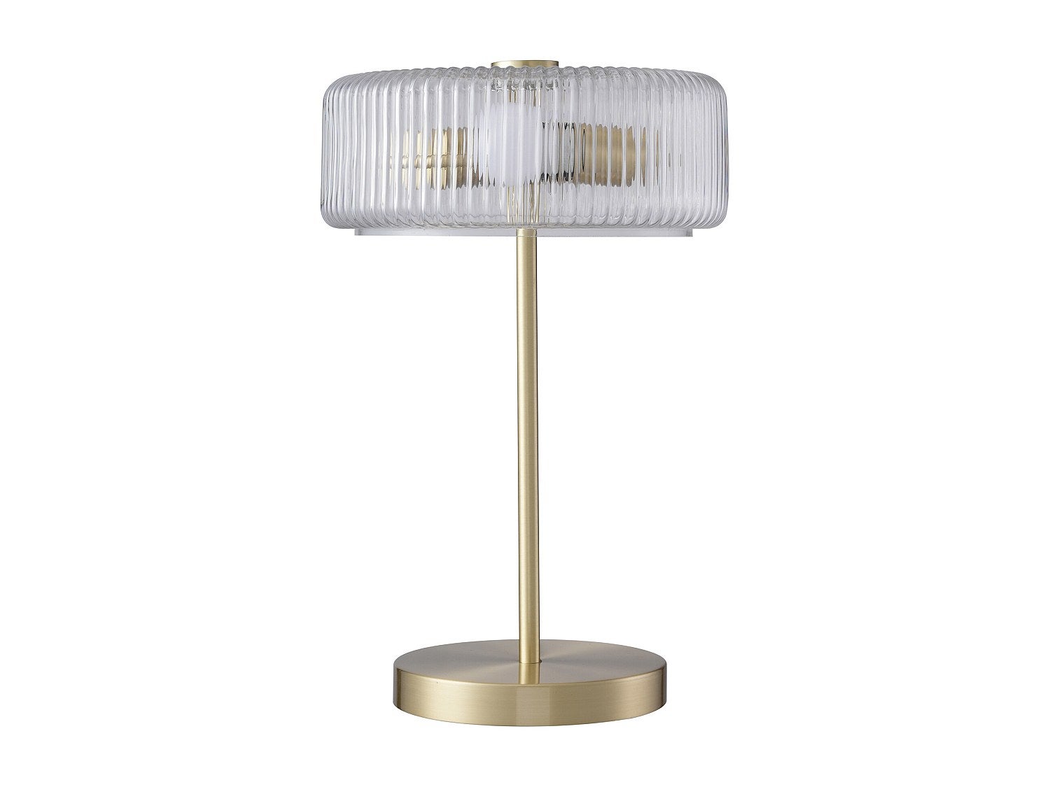 Lampa stołowa ze szkła i szczotkowanego złotego mosiądzu - D.30 x W.49 cm - LACAYA