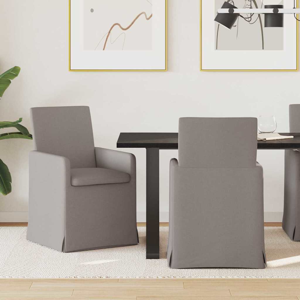 Krzesła jadalne 2 pcs Ciemnoszary 57 x 67 x 95 cm tkanina vidaXL