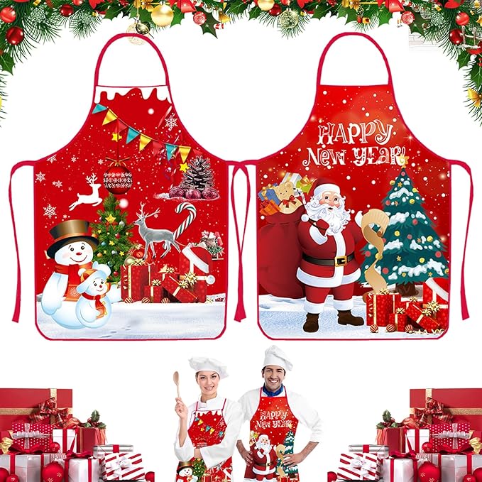 sztuki 80x60cm fartuch świąteczny, fartuch kuchenny, fartuch Świętego Mikołaja, fartuch kuchenny świąteczny, czerwony fartuch świąteczny, fartuchy świ