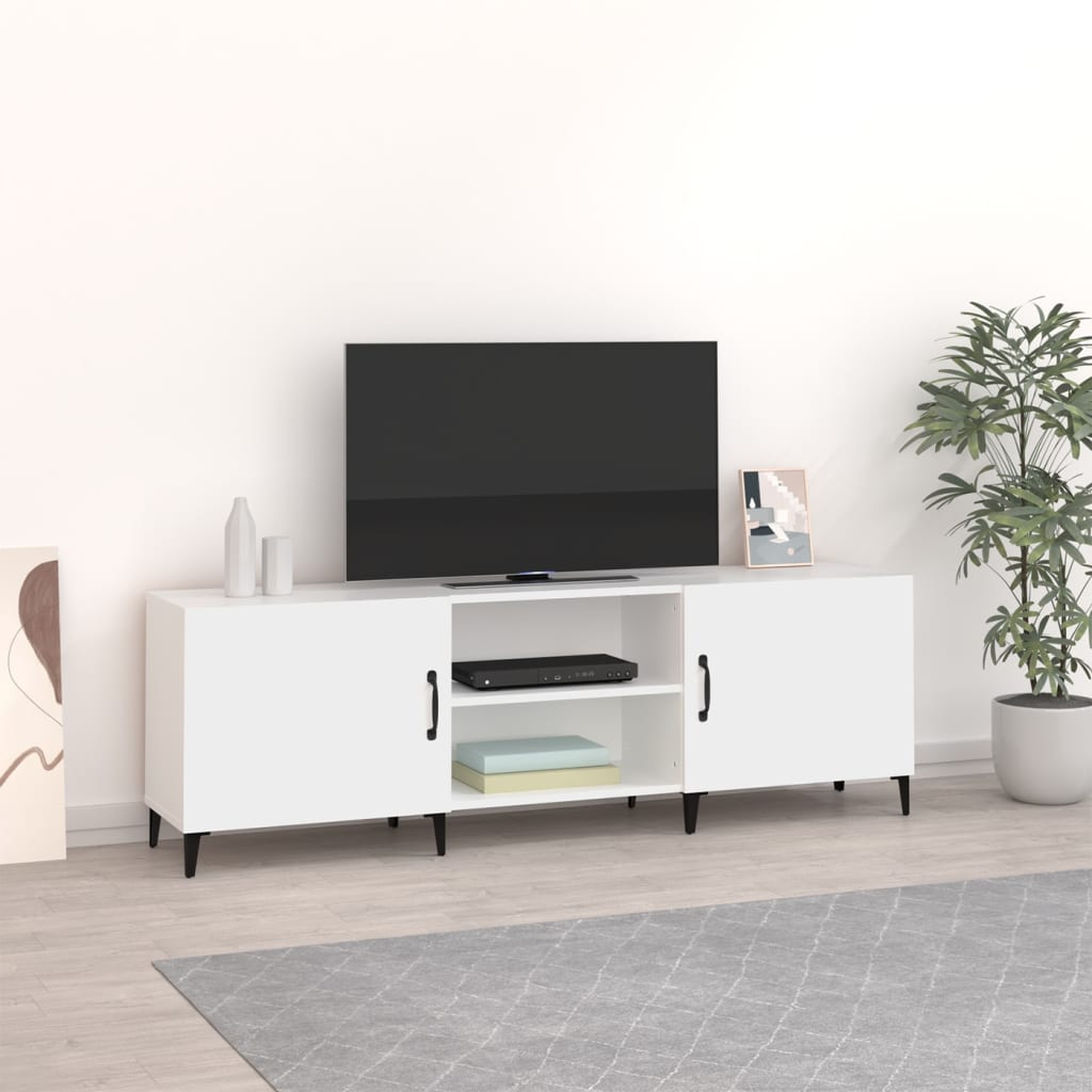 Szafka pod TV, biała, 150x30x50 cm, materiał drewnopochodny vidaXL
