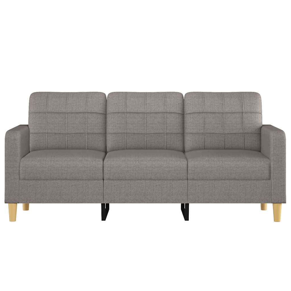 Sofa 3-osobowa, kolor taupe, 180 cm, tapicerowana tkaniną