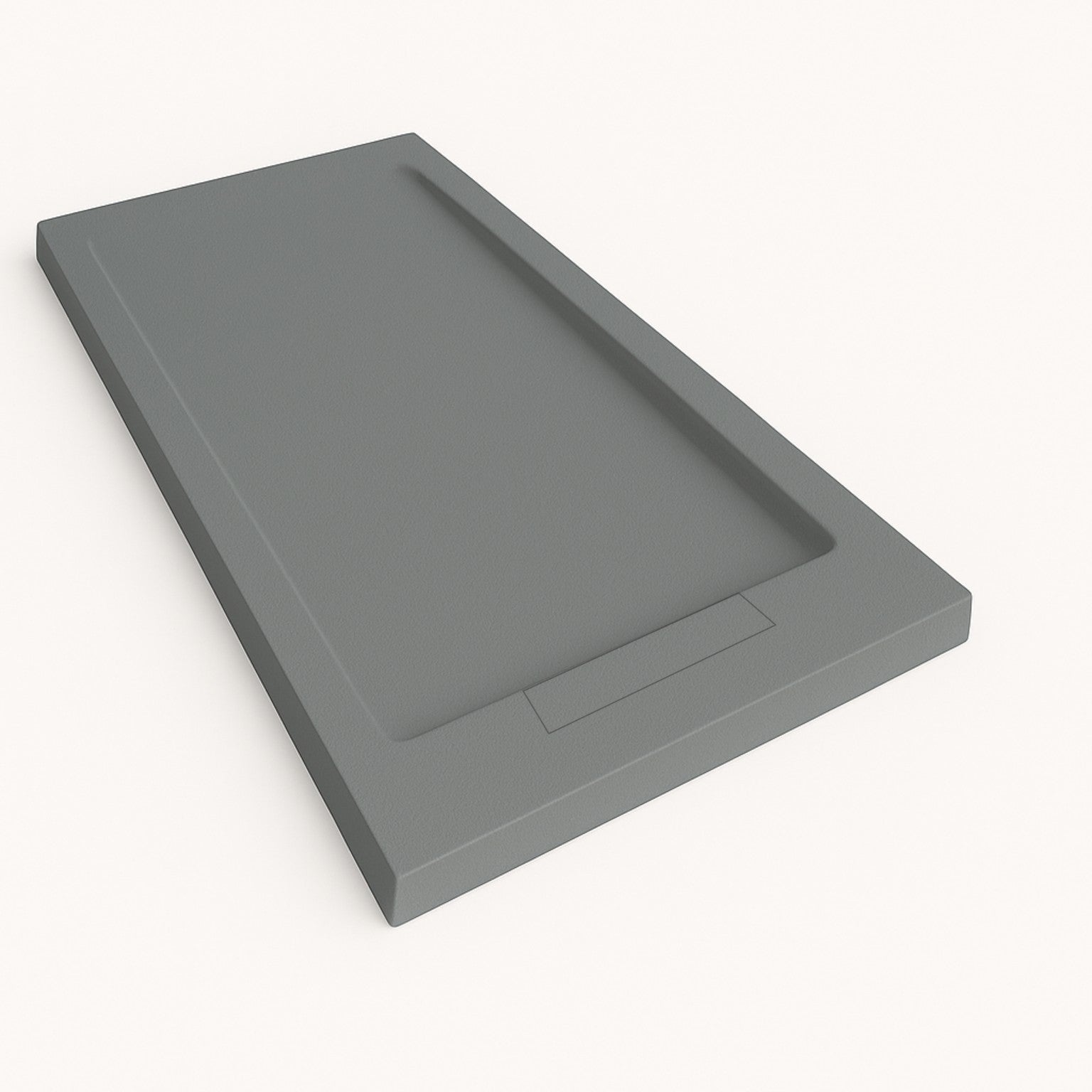 Brodzik STEEN z ramą 80x80 cm kolor Szary cementowy RAL 7005, kratka cementowoszara