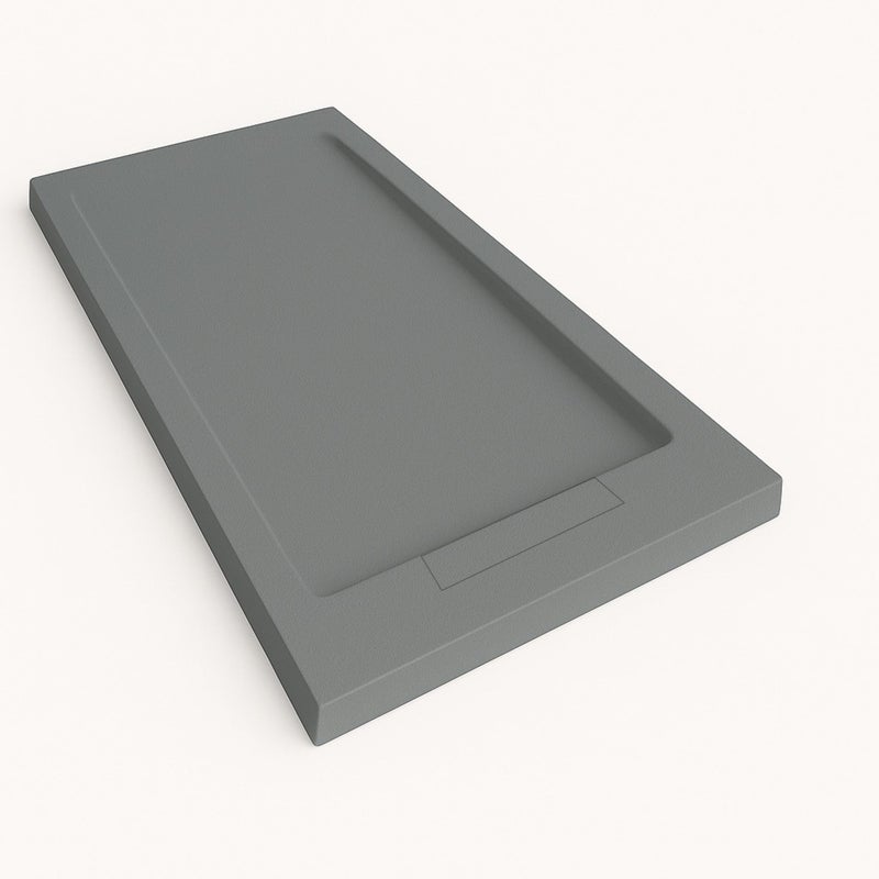 Brodzik STEEN z ramą 80x80 cm kolor Szary cementowy RAL 7005, kratka cementowoszara