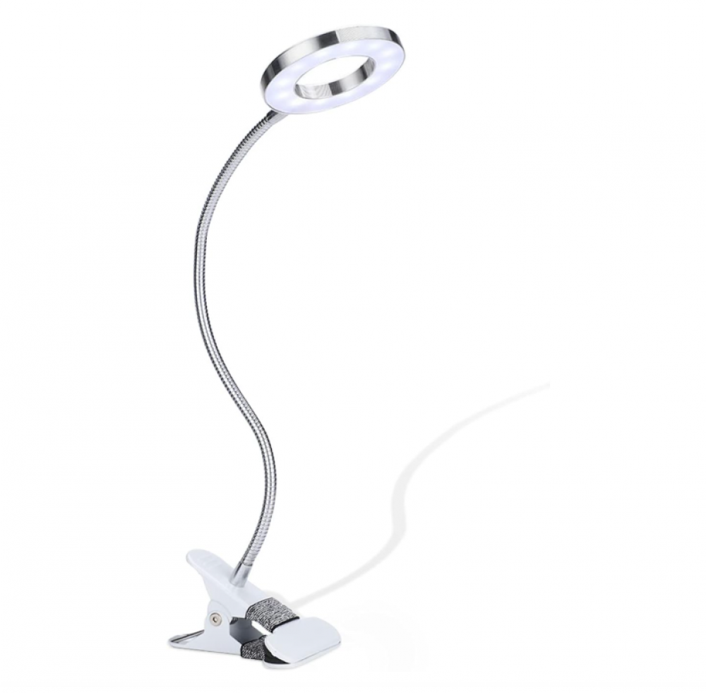 Lampa biurkowa LED, do makijażu, microbladingu, tatuażu, przenośna z klipsem, do manicure i przedłużania rzęs.