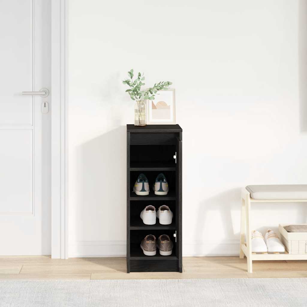 Szafka na buty Czarny dąb 29,5x34x76 cm Drewno klejone