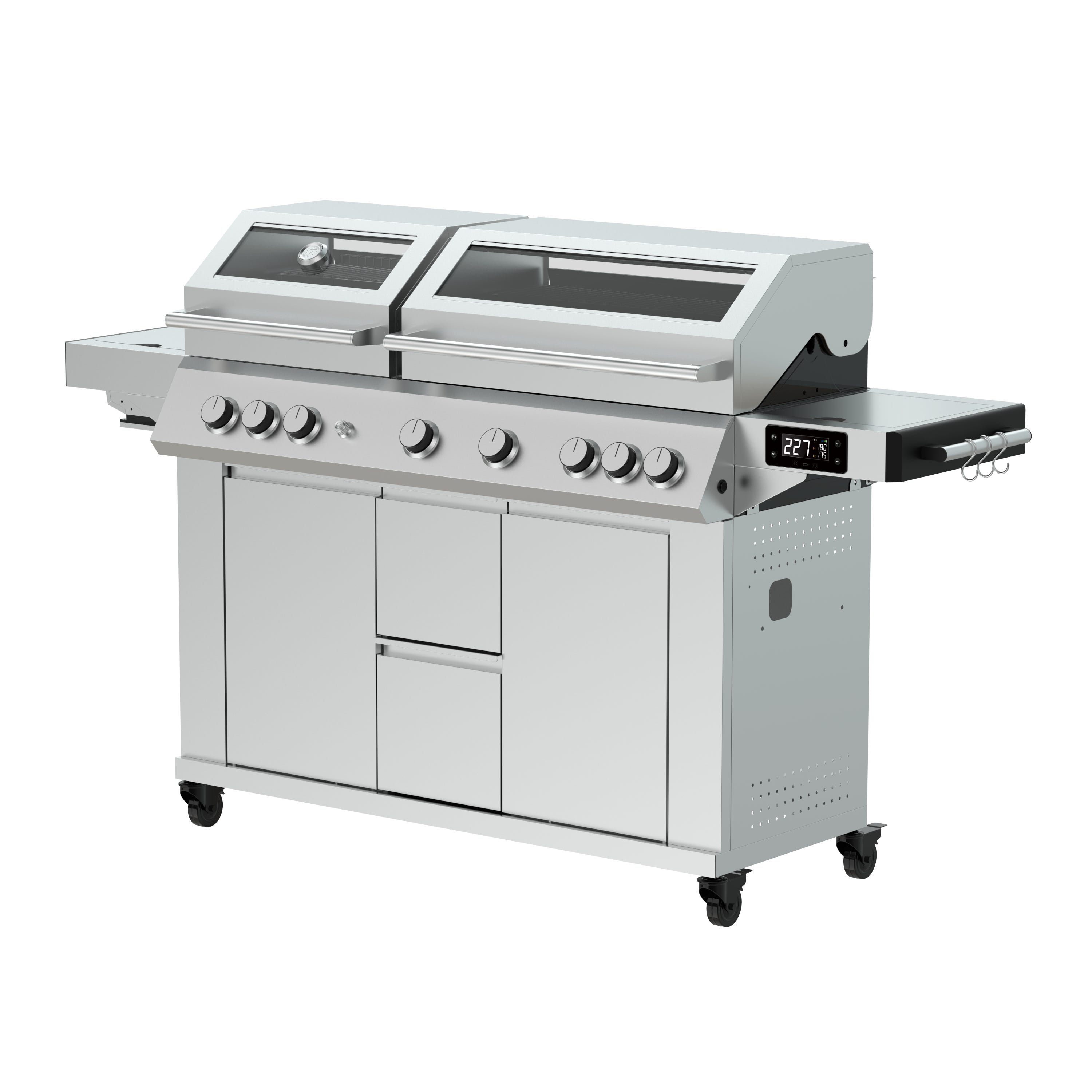 Upsilon NATERIAL 6+2 palnikowy grill gazowy ze stali nierdzewnej