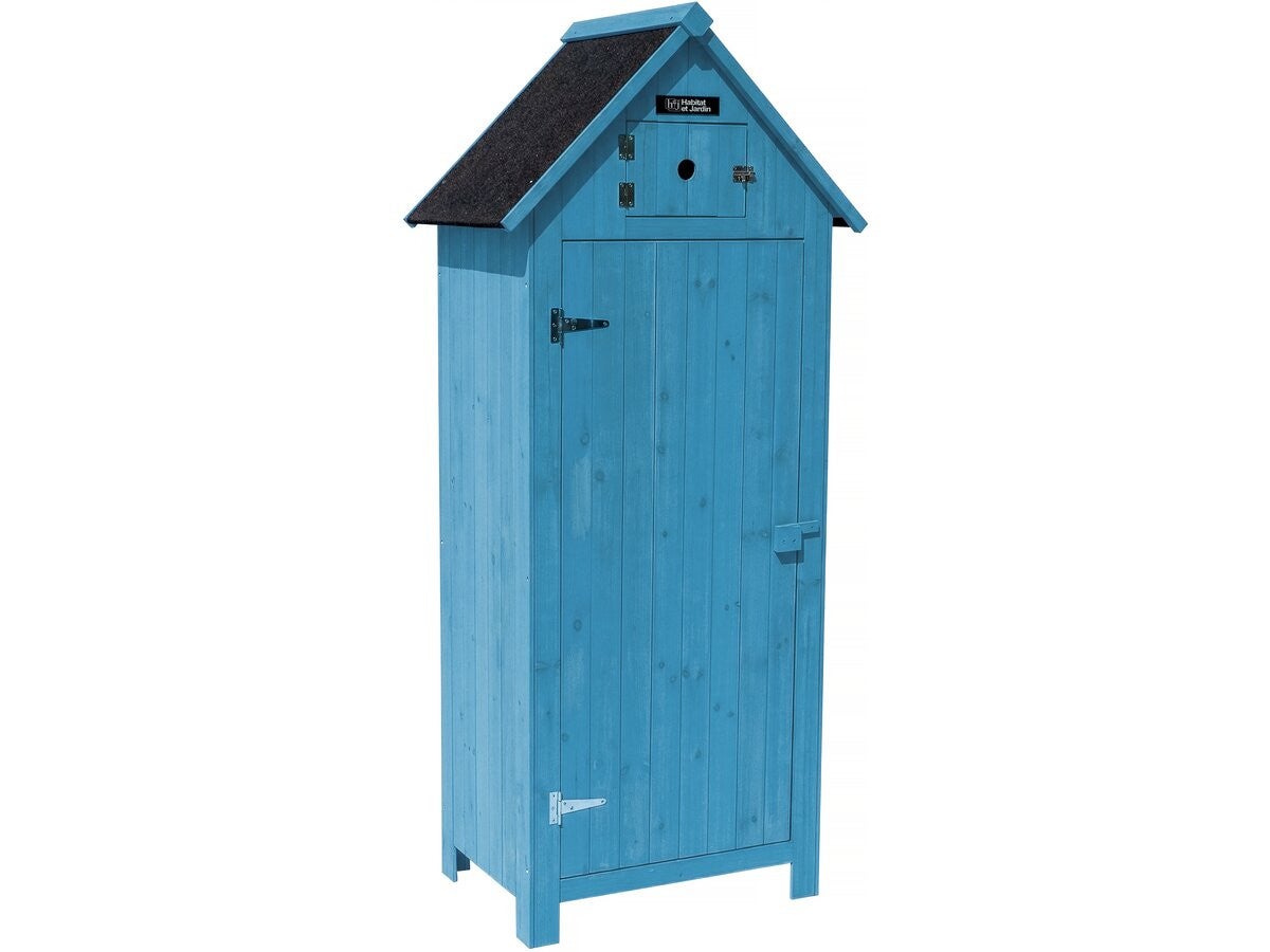 Szafka ogrodowa "Cabanon" – 77 x 54,5 x 179 cm – błękitna