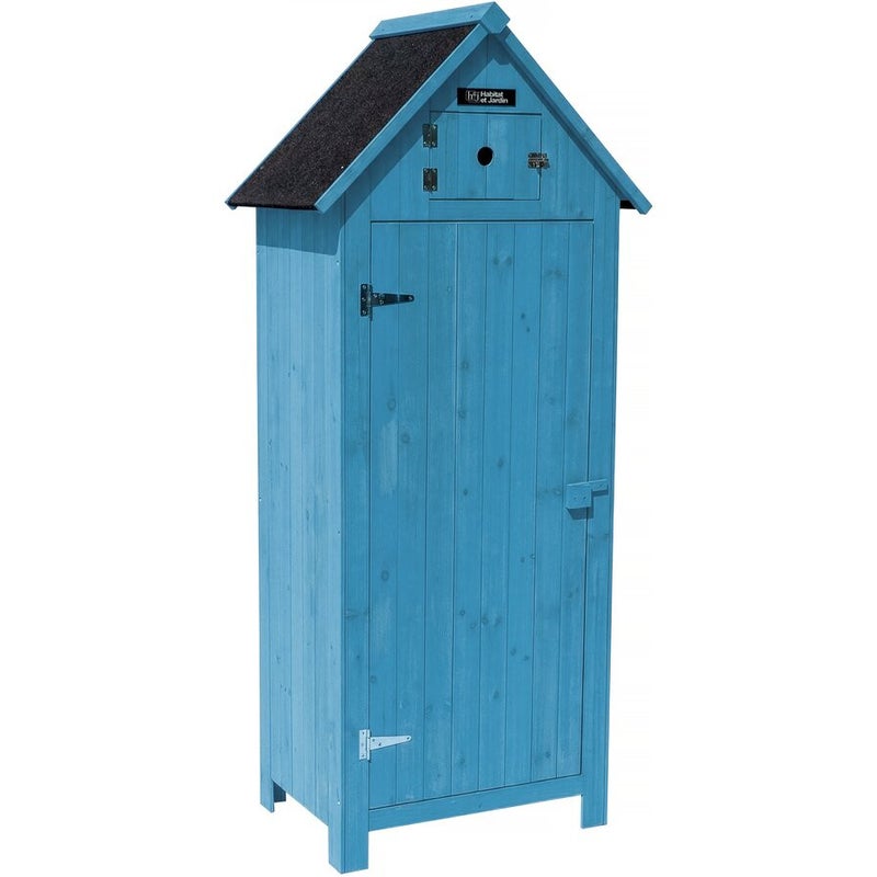 Szafka ogrodowa "Cabanon" – 77 x 54,5 x 179 cm – błękitna