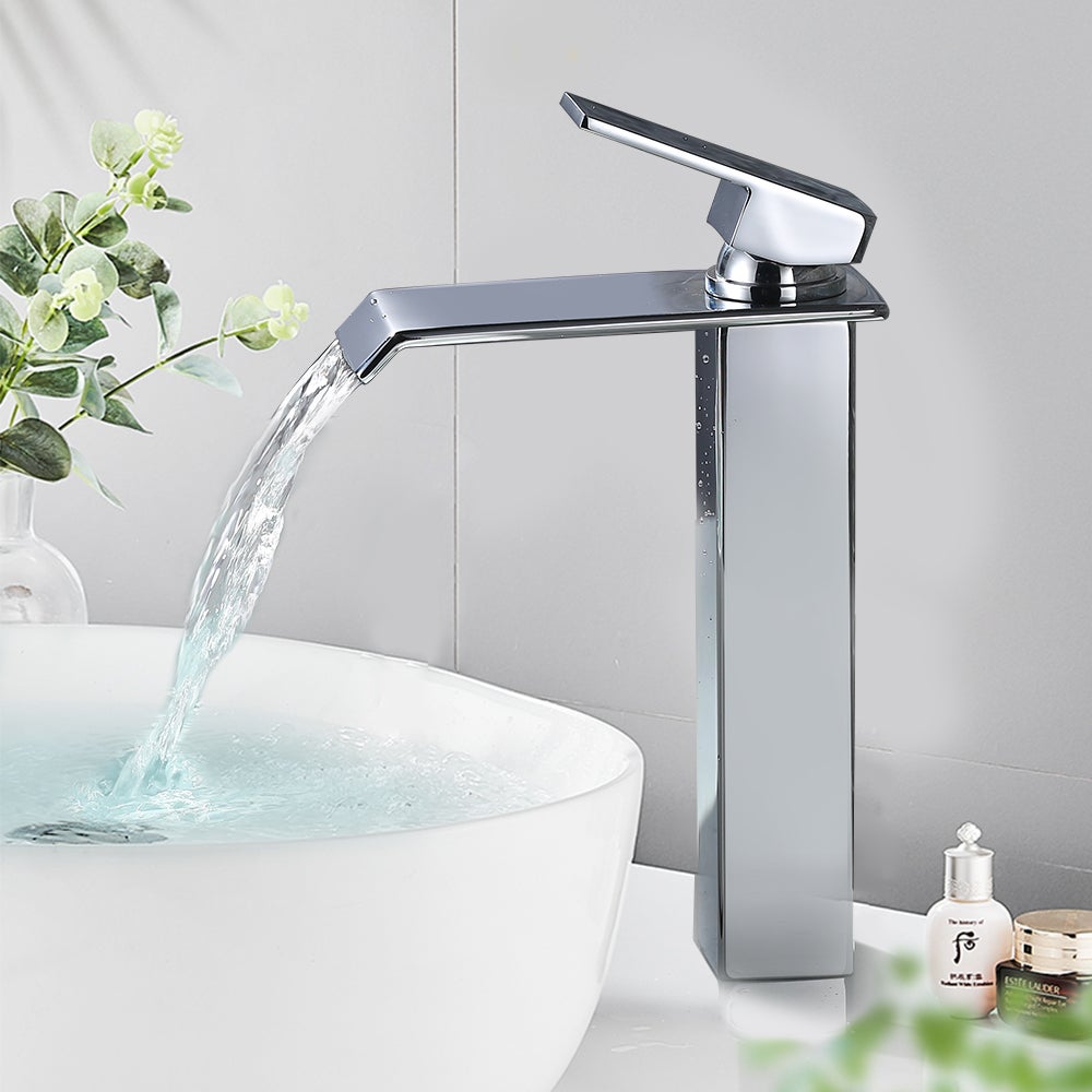 Bateria łazienkowa Cascade Wysoka bateria umywalkowa Nowoczesny design Chromowana bateria umywalkowa
