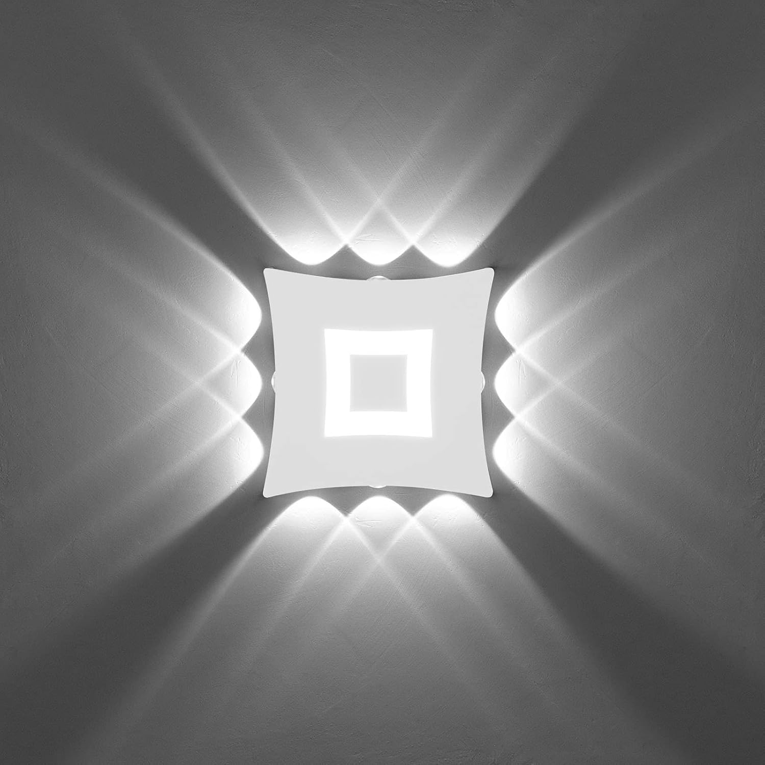 Nowoczesna lampa ścienna LED (18 W), wodoodporna aluminiowa lampa ścienna IP65, do użytku wewnątrz i na zewnątrz, do salonu, sypialni i łazienki