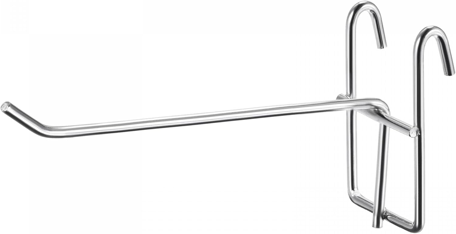 Zestaw 4 haczyków ściennych do przechowywania w garażu Silver 15,2 cm