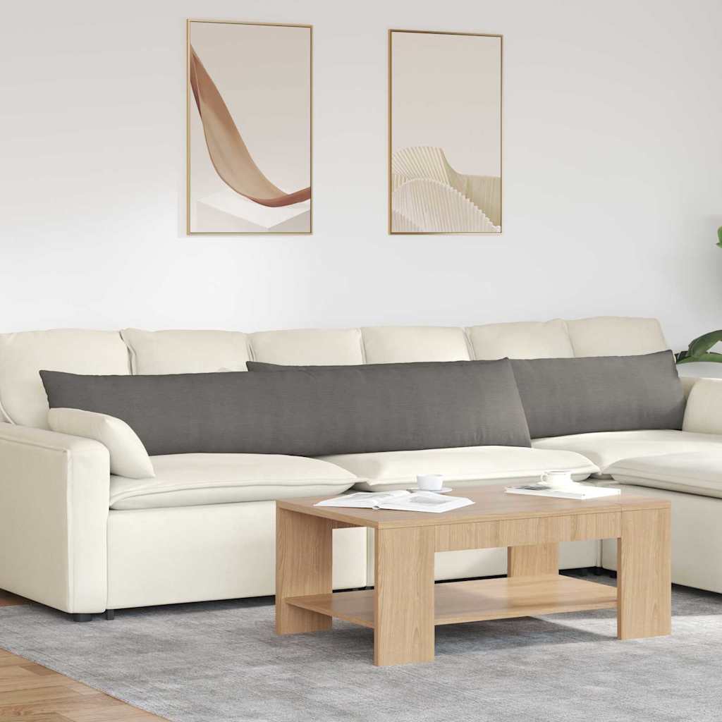 Poduszki na sofę 2 pcs Jasnoszary 200 x 40 cm vidaXL