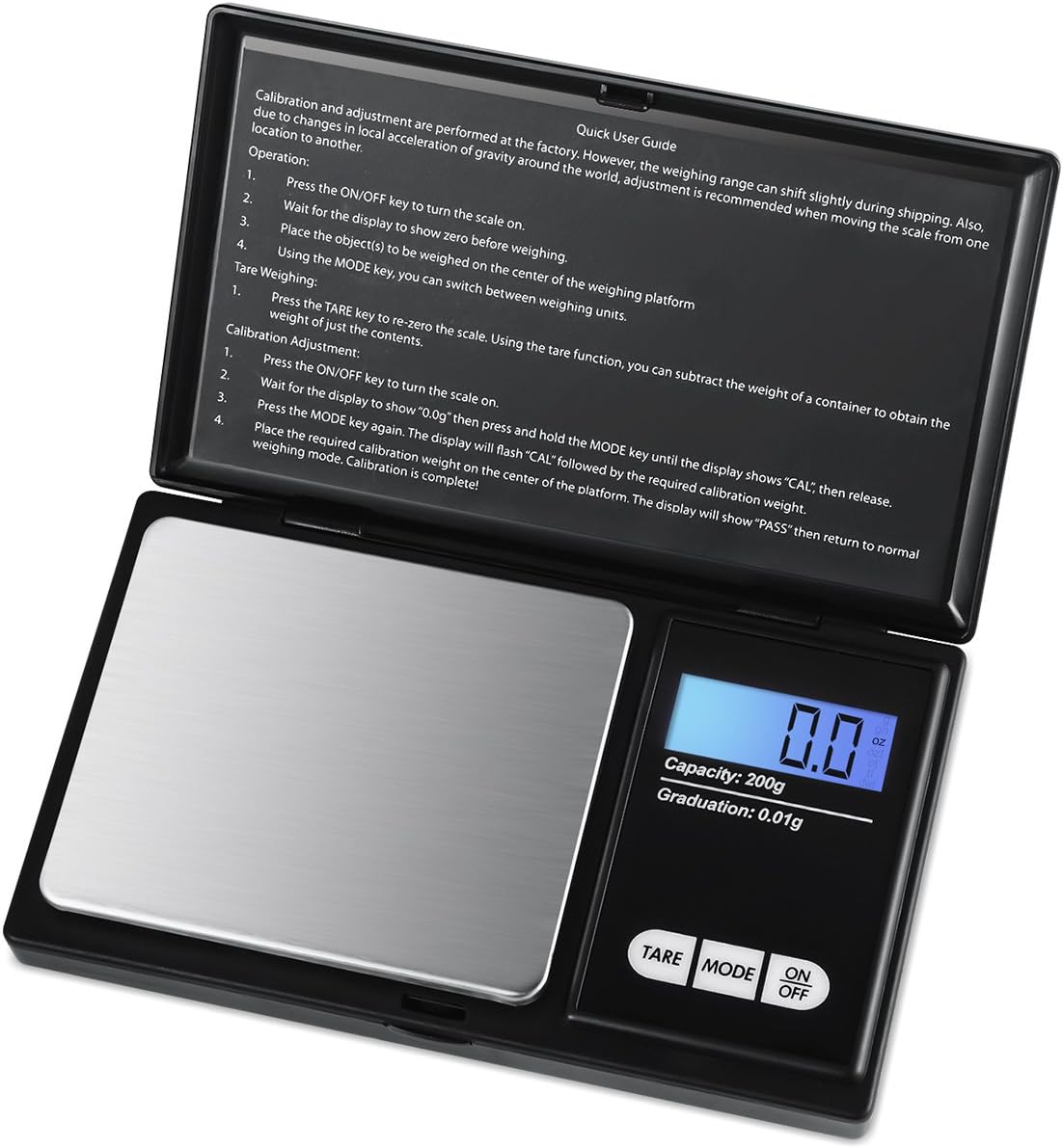 Waga precyzyjna 0,01 g, 200 g/0,01 g, waga kieszonkowa z ekranem LCD, mała waga jubilerska, waga kuchenna, waga precyzyjna z