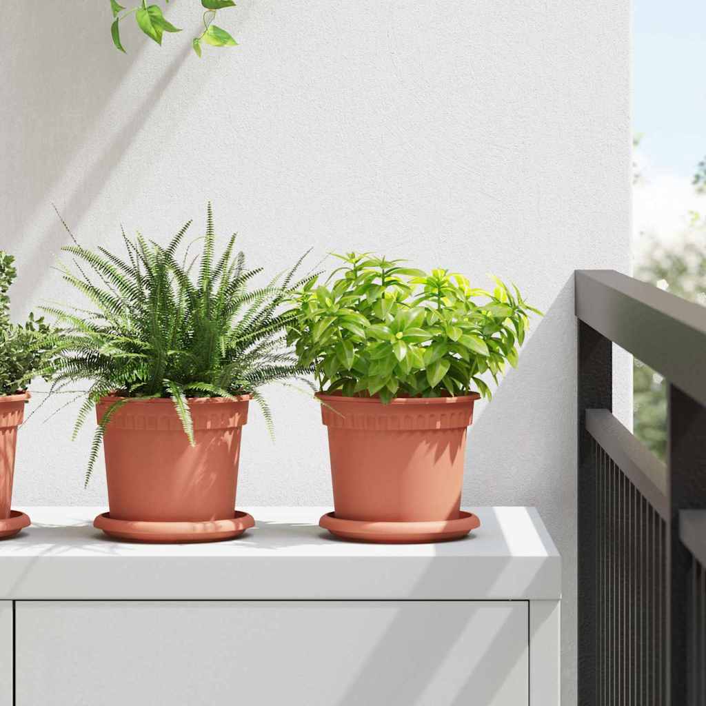Okrągła doniczka na kwiaty 24 pcs Czerwony ceglasty vidaXL
