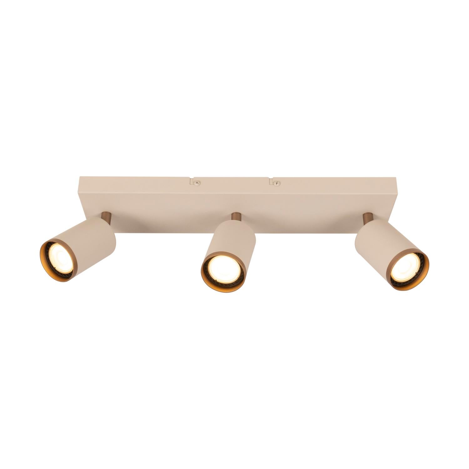 Reflektor prostokątny tuby z obwódką REGINA taupe 3xGU10x50W aluminium wym:14x40x10cm IP20 Lucide