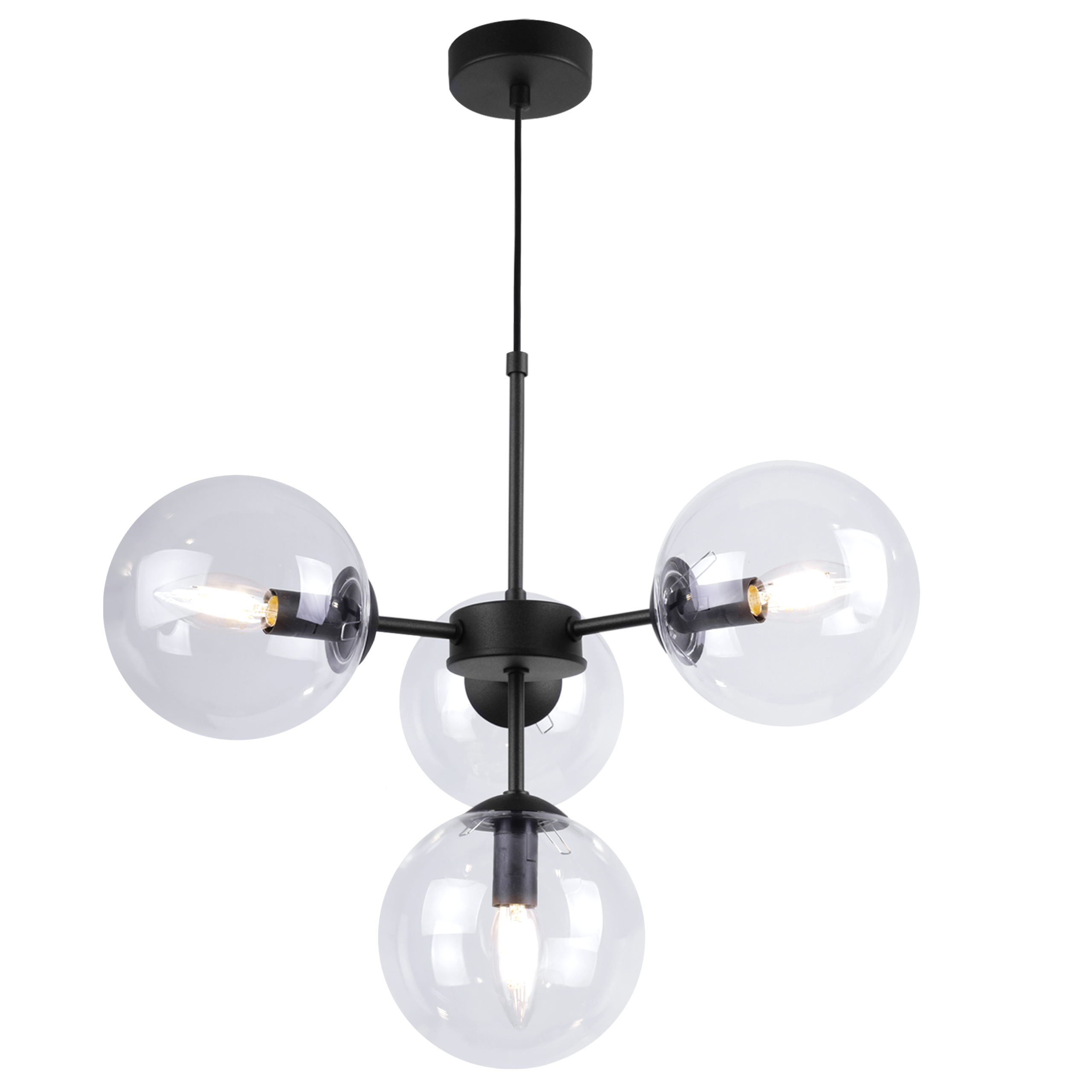 Lampa sufitowa wisząca Light Home LH Imperia 4x E14 60W transparentny