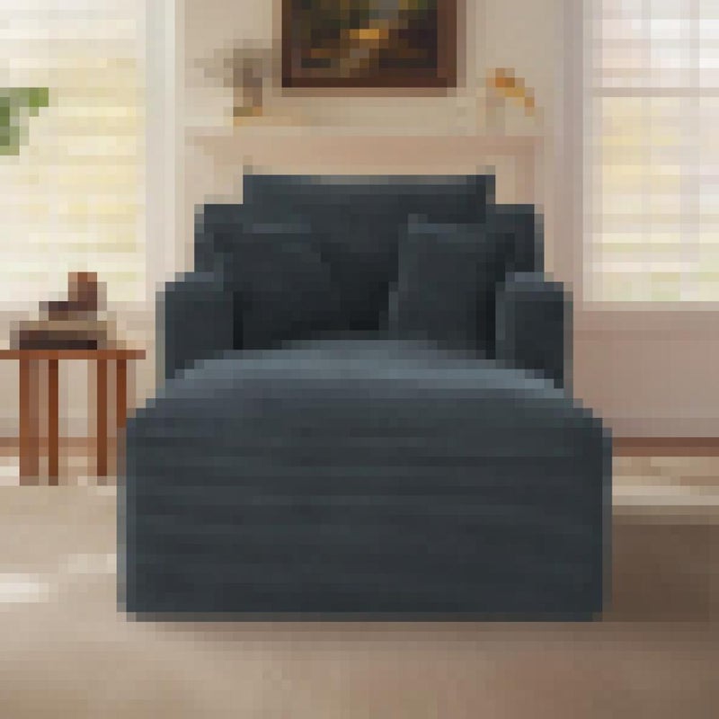 Nowoczesny leżanka z kordu, wygodna sofa rozkładana, relaksująca, nie wymaga montażu, fotel do salonu/biura/mieszkania