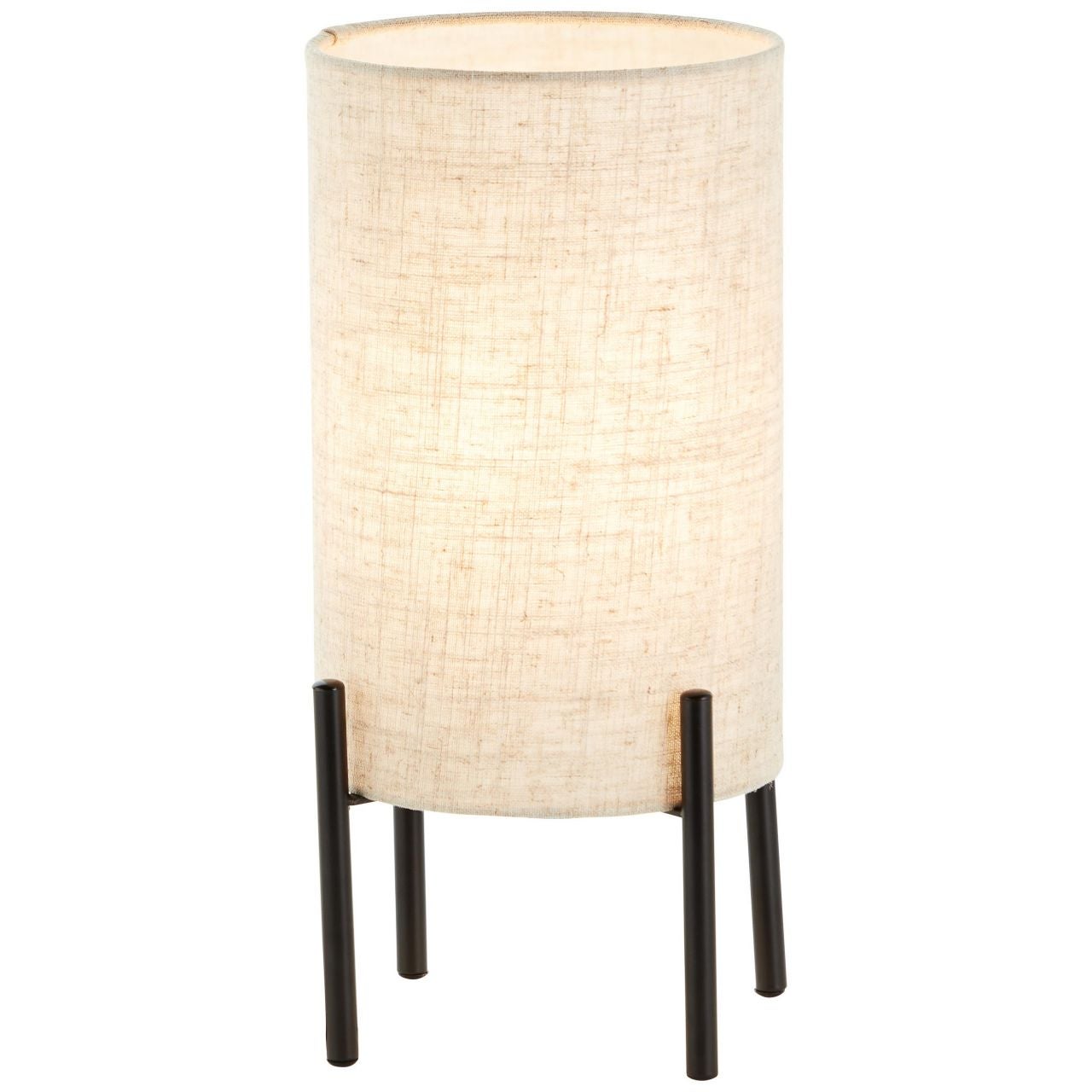 Lampa BRILLIANT, lampa stołowa Fairhill czarny / naturalny, 1x A60, E27, 25W, z wyłącznikiem sznurkowym