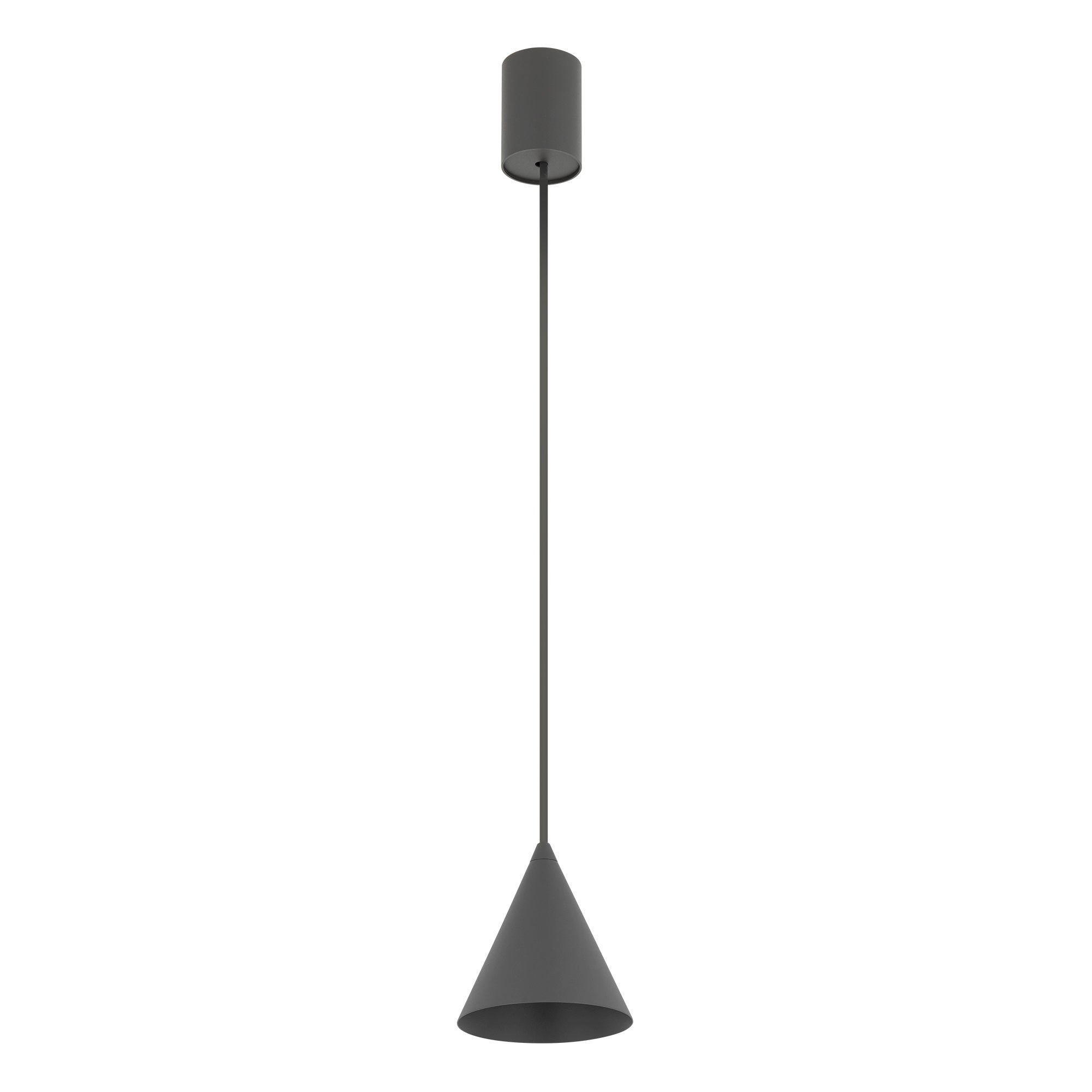 Lampa wisząca dekoracyjna grafitowa stożek 11cm 1xGU10 10W ZENITH Nowodvorski