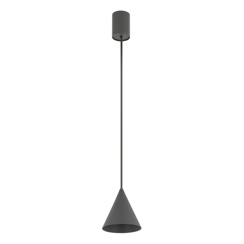 Lampa wisząca dekoracyjna grafitowa stożek 11cm 1xGU10 10W ZENITH Nowodvorski