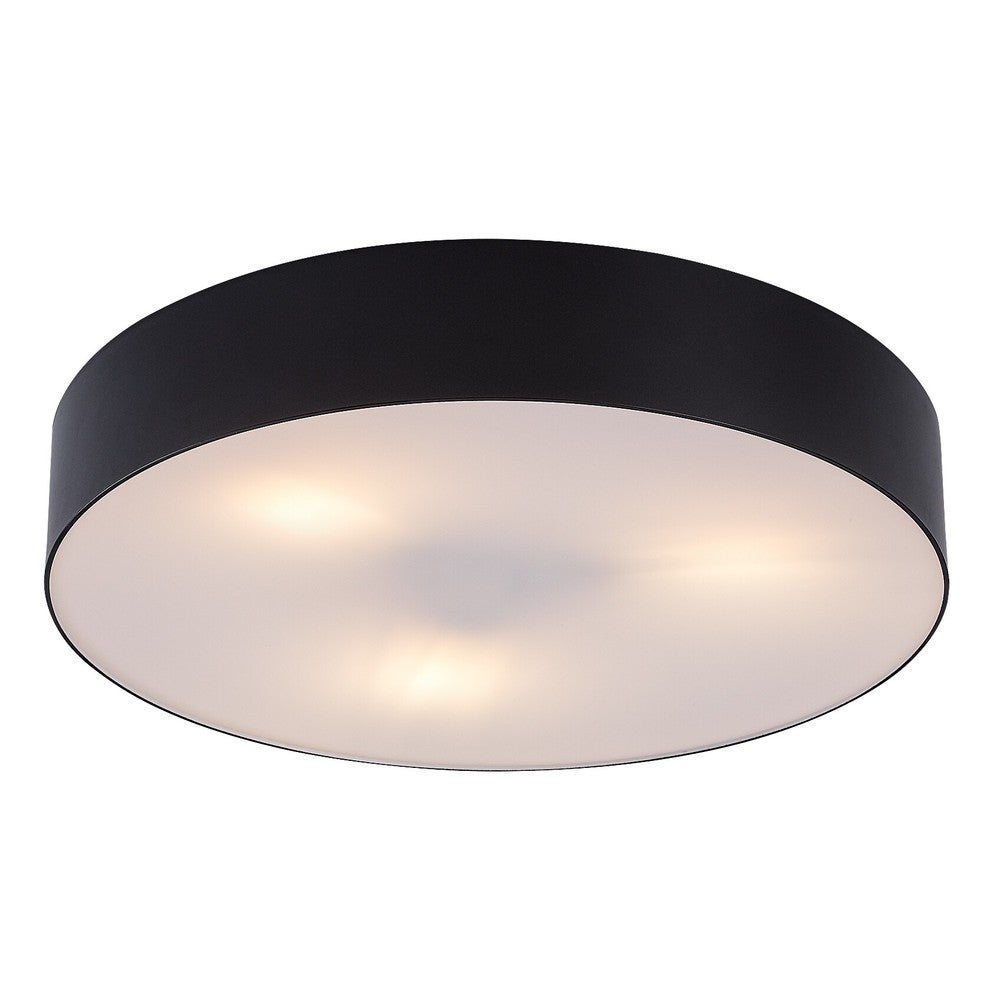Plafon zewnętrzny E27 Walec Czarny Metal IP43 Ø390mm