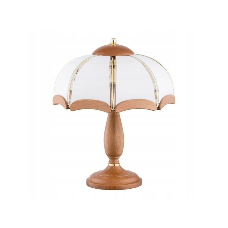 Lampka nocna klasyczna drewniana SIKORKA 2xE14 10W ALF769 ALFA