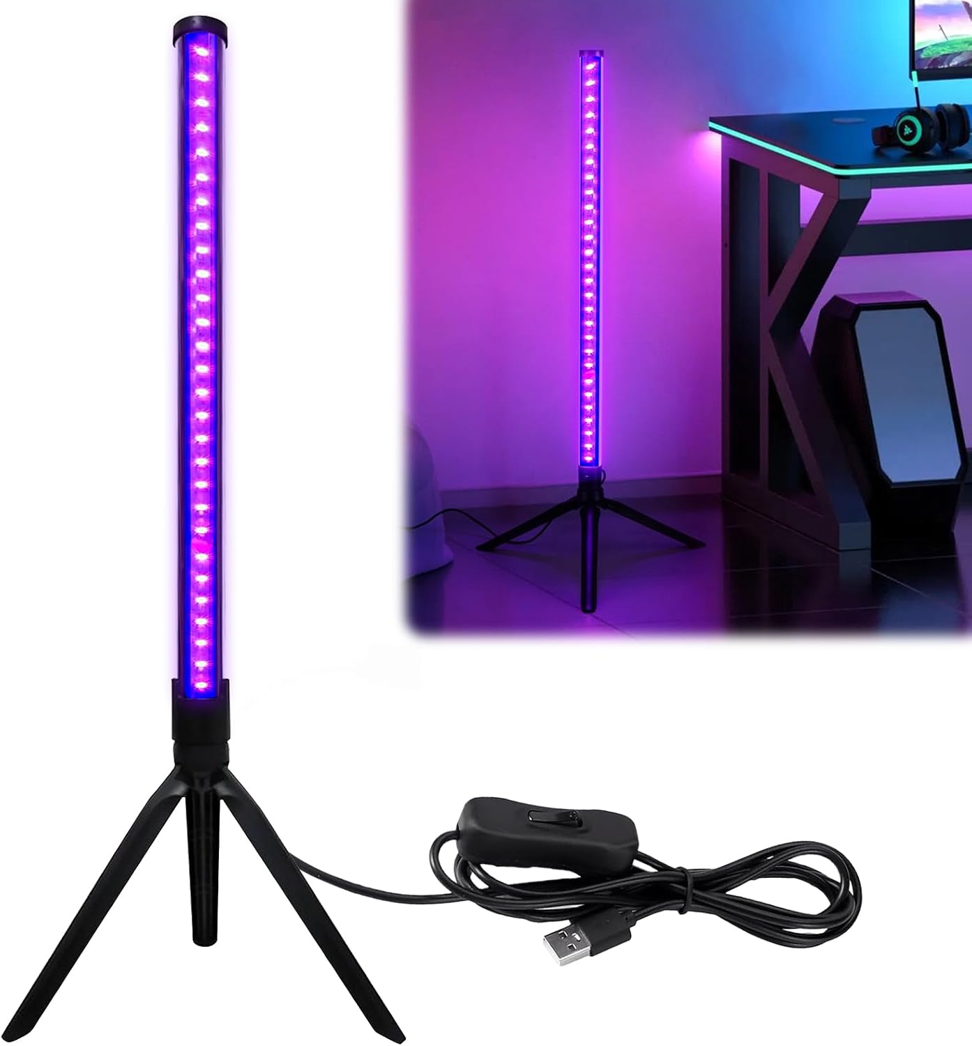 Lampa LED UV Stabilna 1 sztuka - 395nm, Super Jasna, Idealna do oświetlenia scenicznego, imprez i wydarzeń specjalnych