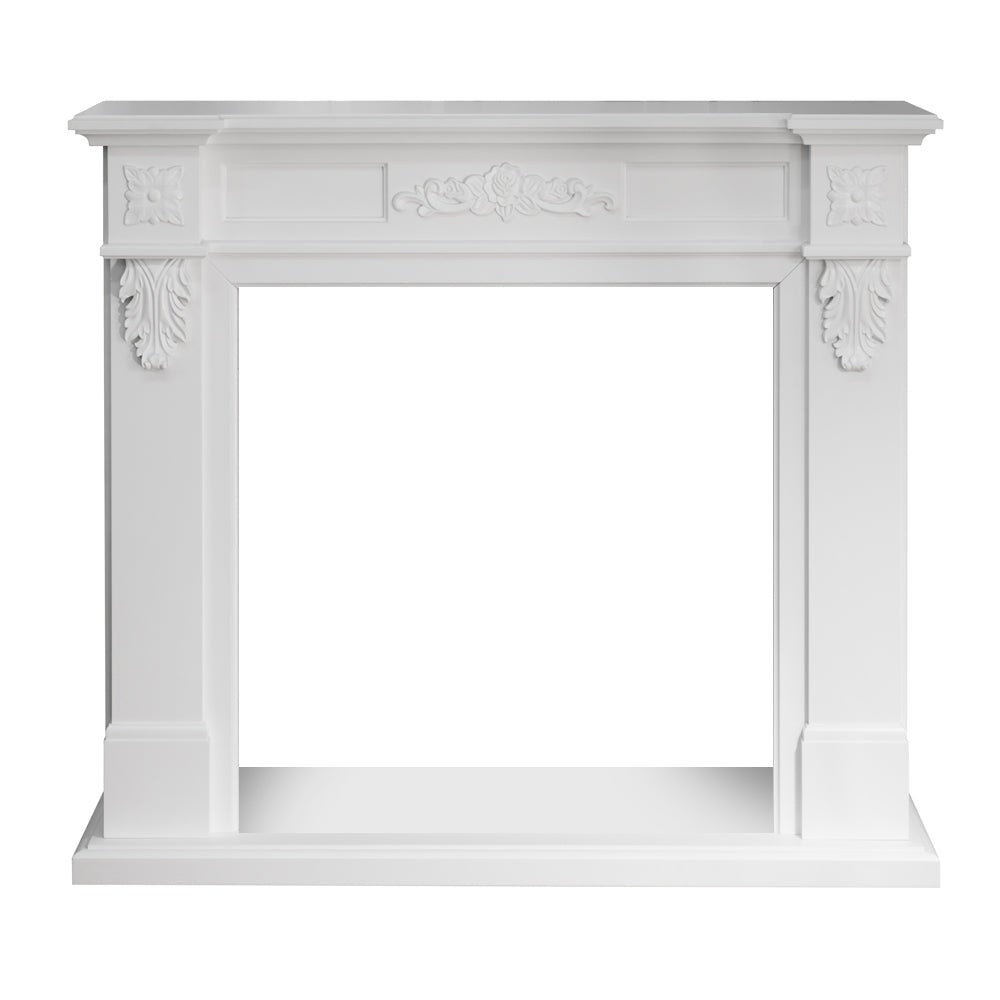 Rama kominka Truman White Wood W121xD38xH108