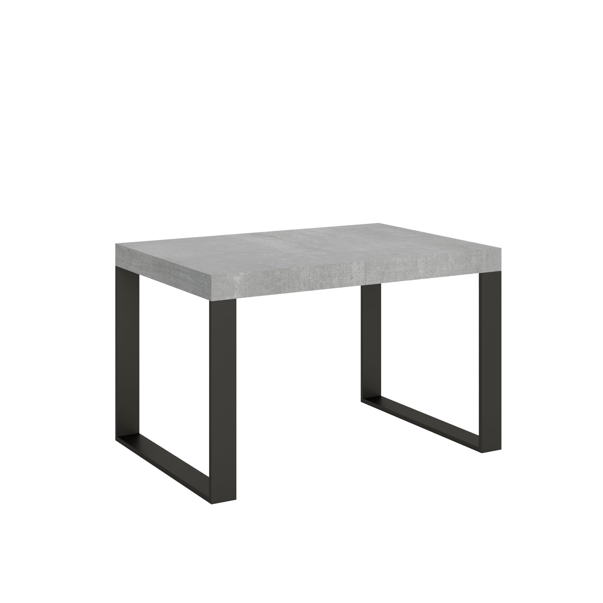 Stół rozkładany 120/380x90 cm Tecno beton z nogami w kolorze antracytowym