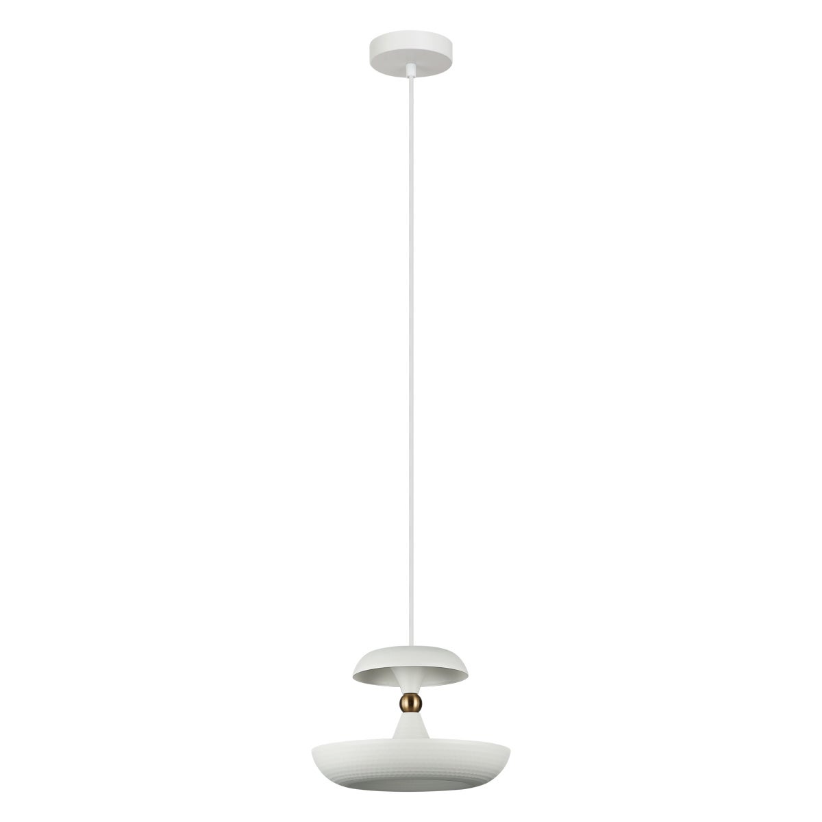 Lampa wisząca mały złoty detal Marina biała 1xE27x40W metal wym:89x26x26cm IP20 Italux