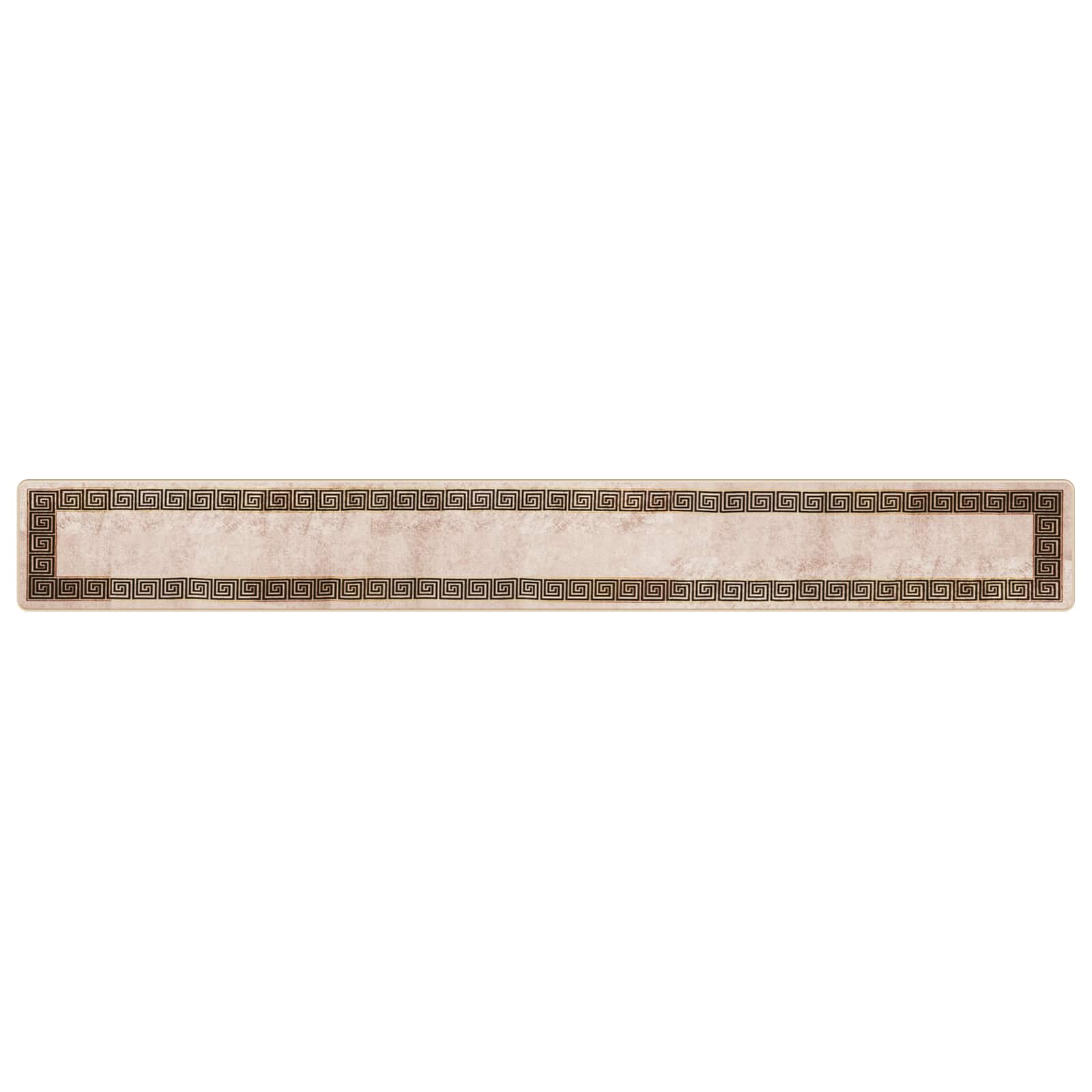 Chodnik Dywanowy 50x400 cm Beżowo-Czarny do Przedpokoju Antypoślizgowy