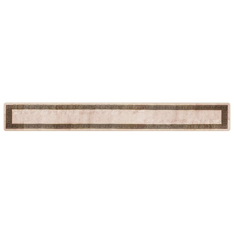 Chodnik Dywanowy 50x400 cm Beżowo-Czarny do Przedpokoju Antypoślizgowy