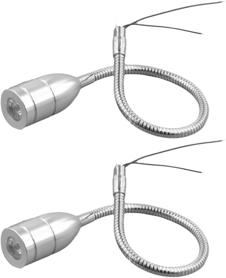 Lampa warsztatowa LED 3WAC 12V 24V, elastyczna, 30 cm, srebrna, do maszyn CNC, do przeróbek i spawarek