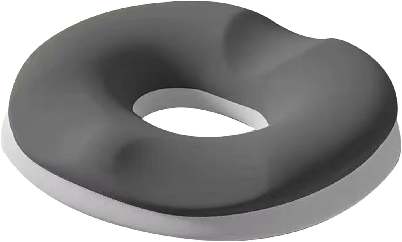 Gruba i antystresowa poduszka na krzesło – pianka memory foam na siedzisko krzesła biurowego 40 x 37 x 8 cm, spód antypoślizgowy, kolor szary.