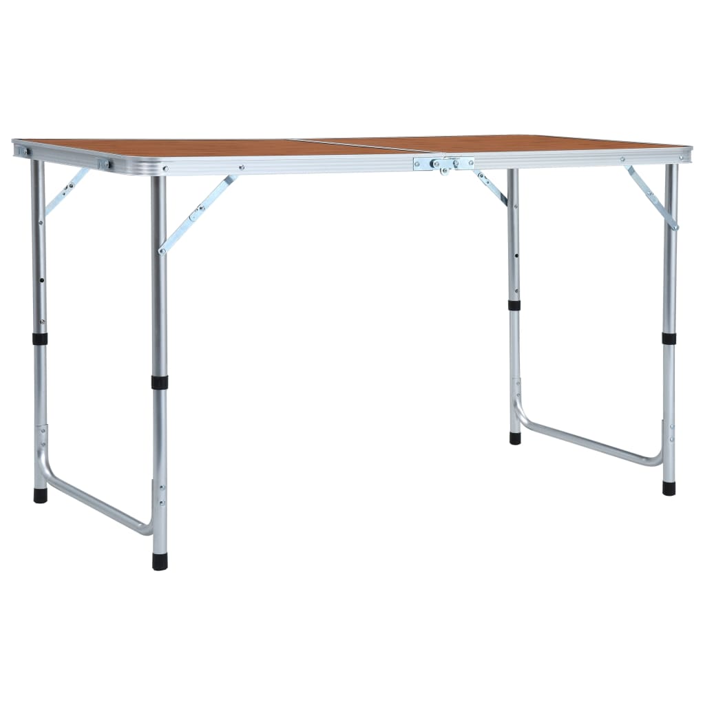 Składany stolik turystyczny, aluminiowy, 120x60 cm vidaXL