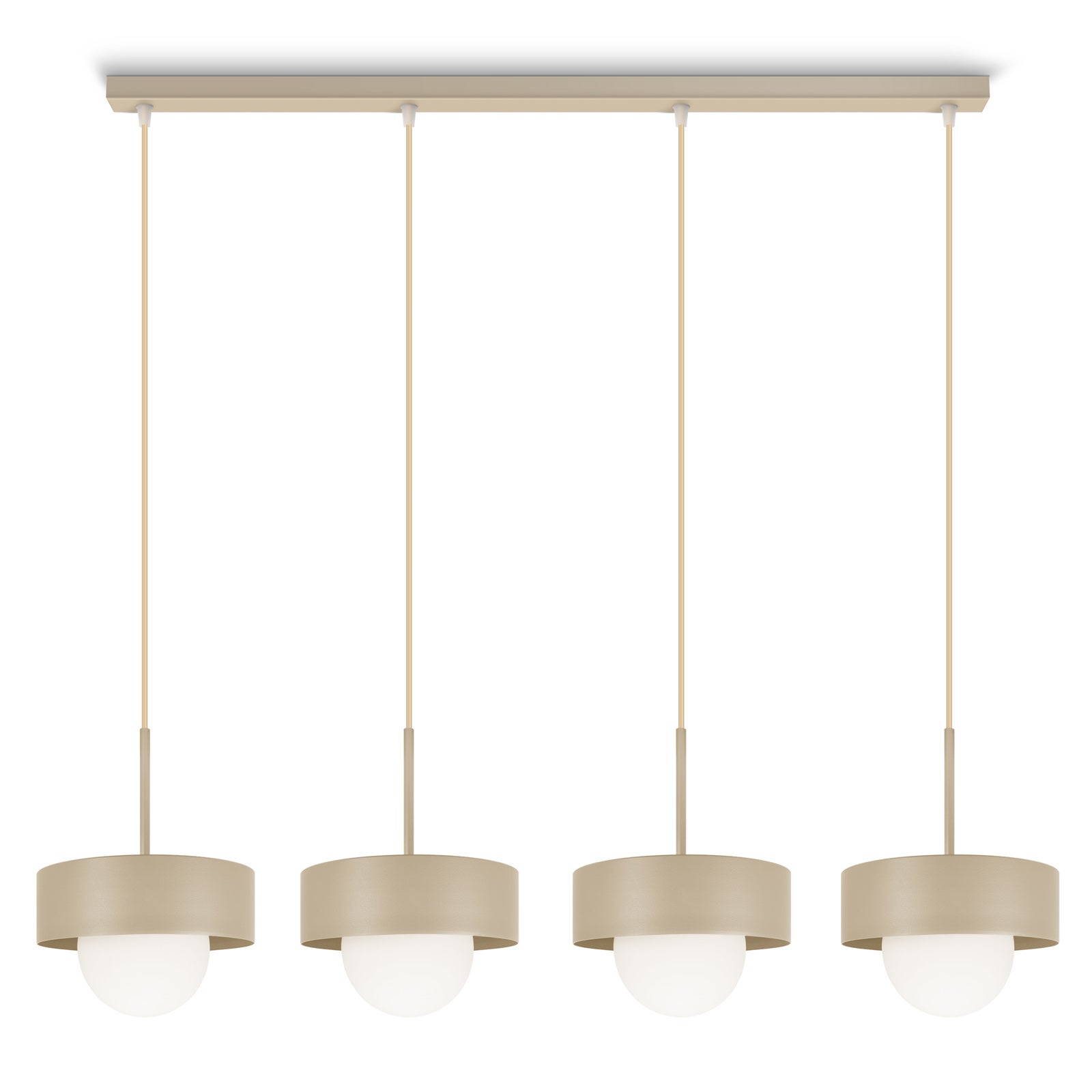 Lampa wisząca sufitowa żyrandol loft beżowa g9 szklane kule modern luxolar