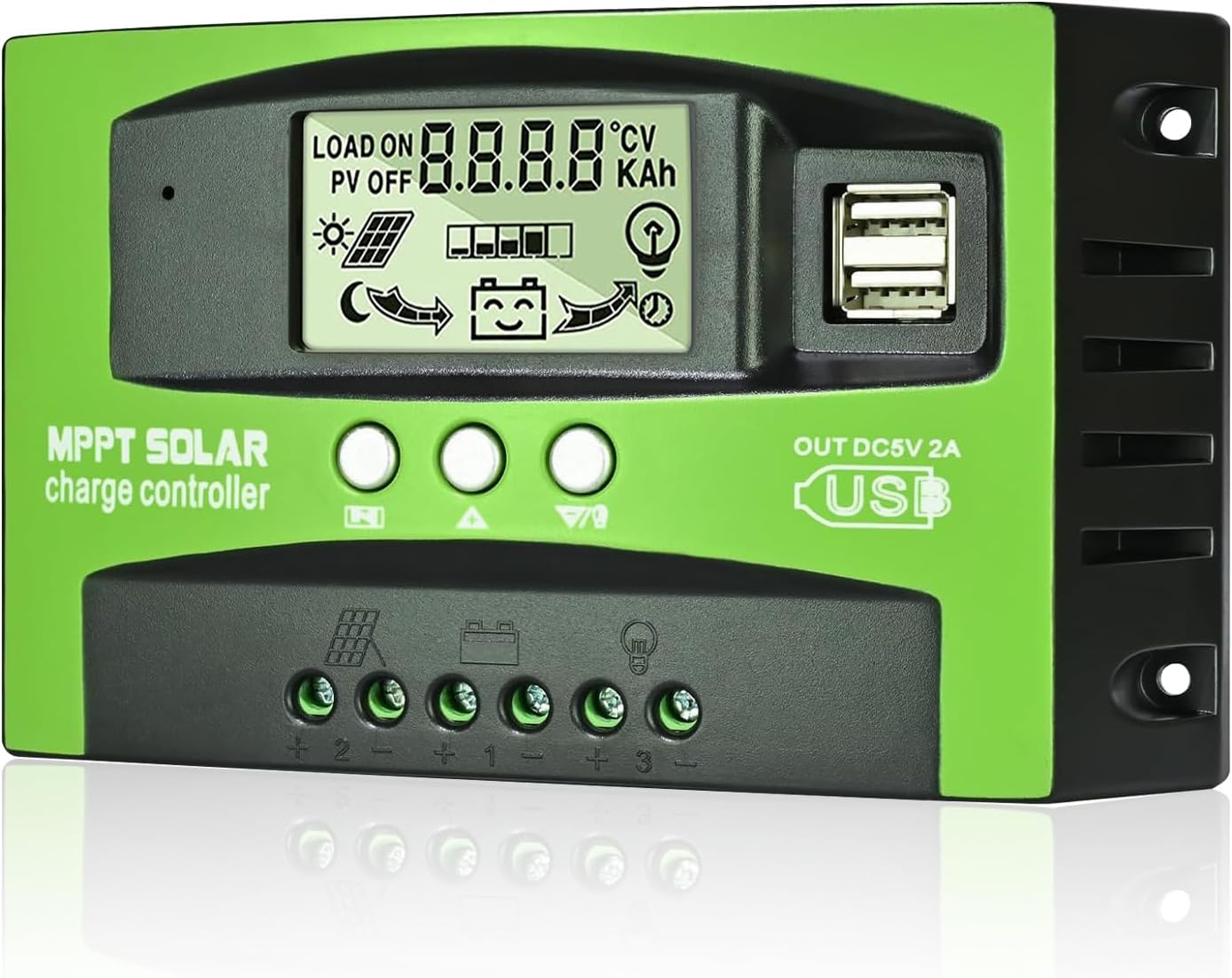 Regulator ładowania słonecznego 60A 12V 24V do samochodów, regulator ładowania słonecznego 60A do wszystkich akumulatorów kwasowo-ołowiowych i litowyc