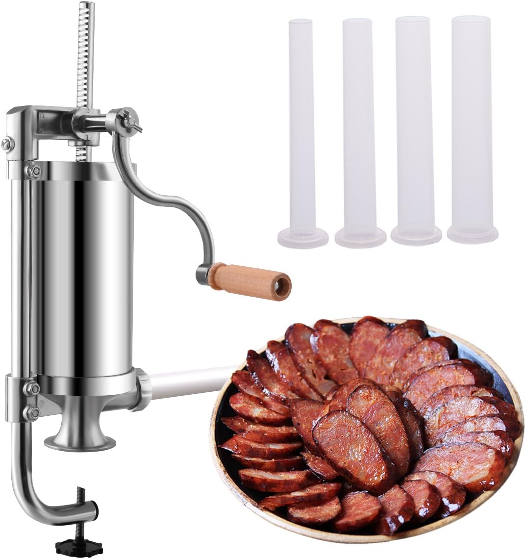 Maszynka do kiełbas z 4 rurkami do napełniania ze stali nierdzewnej 1,5 kg