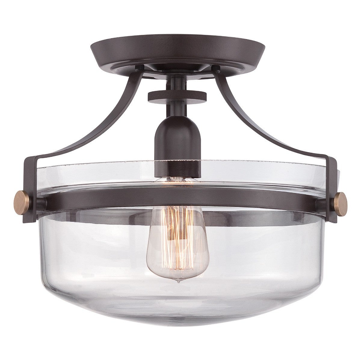 Plafonnier Penn Station, bronze, 1 ampoule